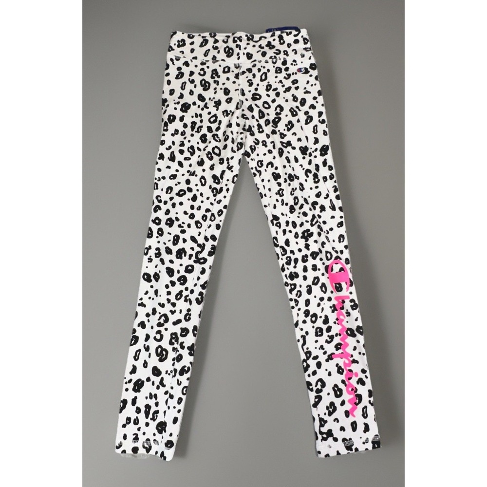 Champion Leggings Girls M Animal Print Logo